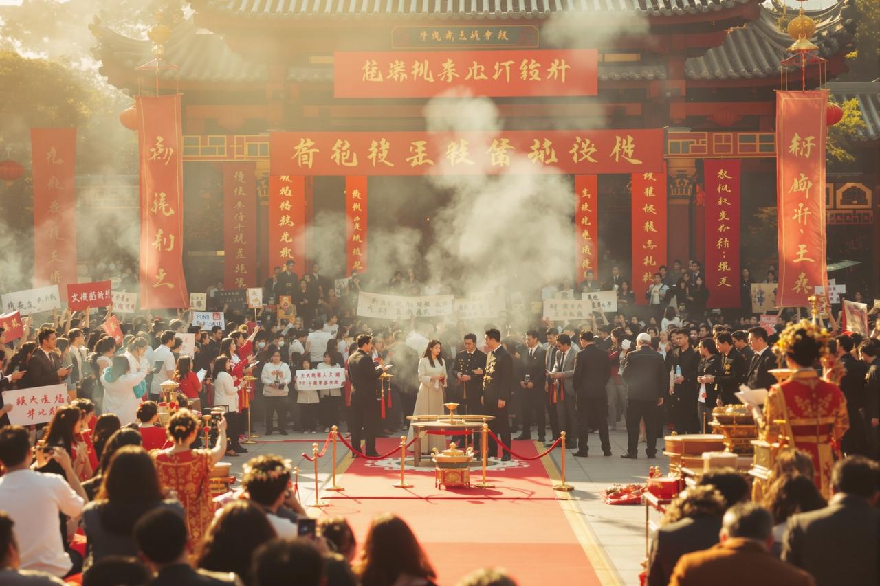 吃瓜福利 - 李某某新剧开机仪式引万人空巷，粉丝应援场面壮观